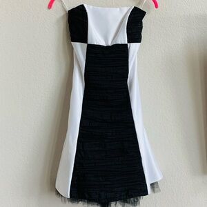 Jessica McClintock Black and White Strapless Dress